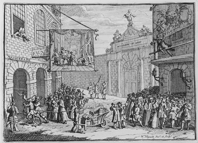 Mascaradas y Óperas, Burlington Gate, 1724 de William Hogarth