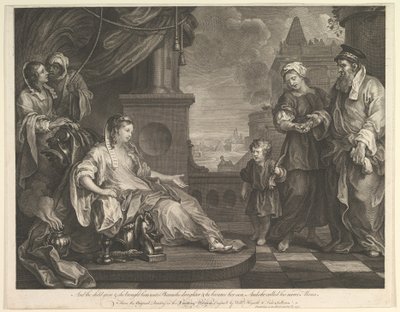 Moisés llevado a la hija del faraón, 5 de febrero de 1752 de William Hogarth