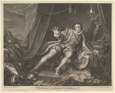 El Sr. Garrick en el personaje de Ricardo III, 20 de junio de 1746 de William Hogarth