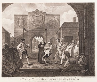 O el asado de carne de Inglaterra, 1749 de William Hogarth