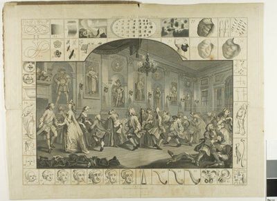 Lámina dos, de El análisis de la belleza de William Hogarth
