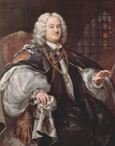 Retrato de Benjamin Hoadly (1676-1761), clérigo inglés, fue sucesivamente obispo de Bangor, Hereford, Salisbury y Winchester. de William Hogarth