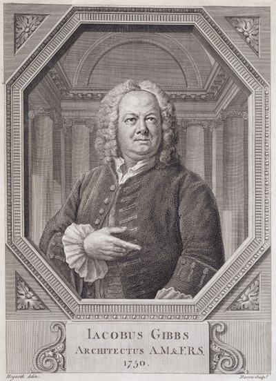 Retrato de James Gibbs (1682-1754) de 