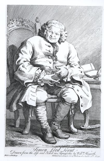 Retrato de Simon Fraser, Lord Lovat (c.1667-1747) 25 de agosto de 1746 de William Hogarth