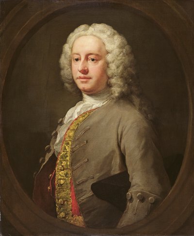 Retrato de un hombre desconocido, c.1740 de William Hogarth