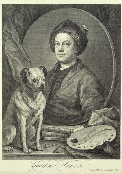 Autorretrato, 1749 de William Hogarth