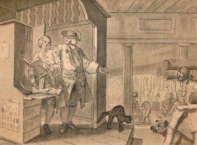 Boceto para la Placa IV de Industria y Ociosidad, 1747 de William Hogarth