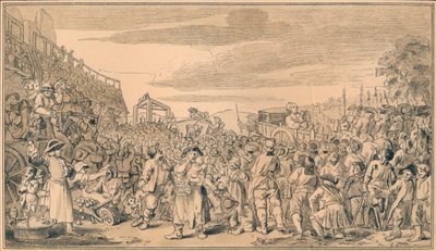 Boceto para la placa XI de Industria y Ociosidad, 1747 de William Hogarth