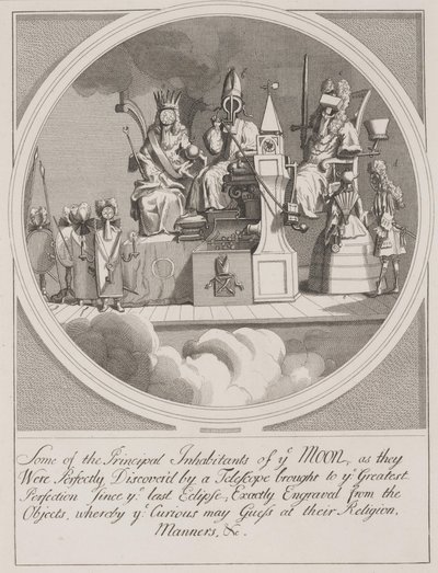 Algunos de los Principales Habitantes de la Luna: Realeza, Episcopado y Ley de William Hogarth