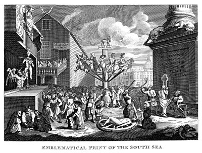 La Burbuja del Mar del Sur, 1721 de William Hogarth