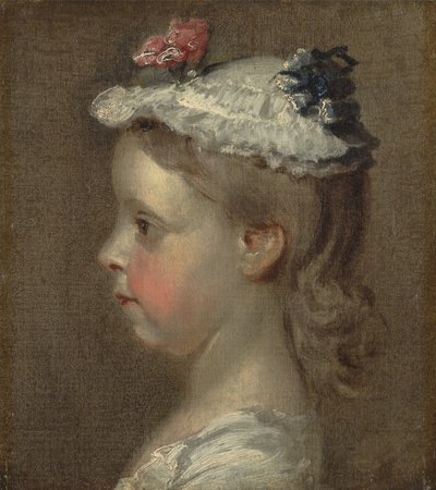Estudio de la cabeza de una niña, c.1740-50 de William Hogarth