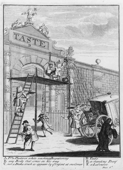 Gusto, o la Puerta de Burlington, 1732 de William Hogarth