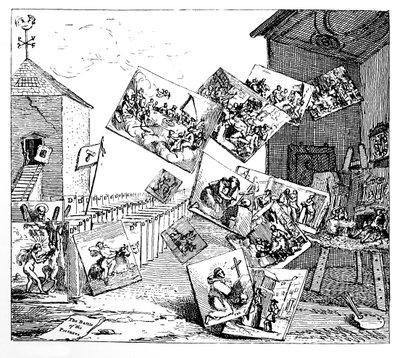 La batalla de las imágenes, 1745 de William Hogarth