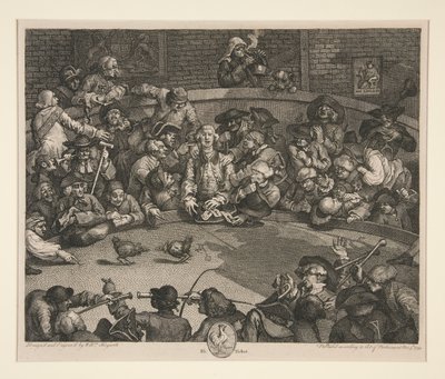 la pelea de gallos de William Hogarth