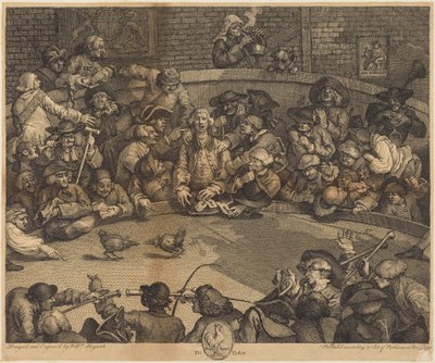 La pelea de gallos de William Hogarth