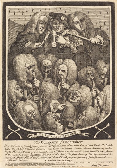 La compañía de los enterradores de William Hogarth