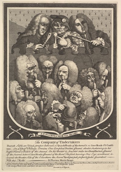 La compañía de los enterradores, después de 1736 de William Hogarth