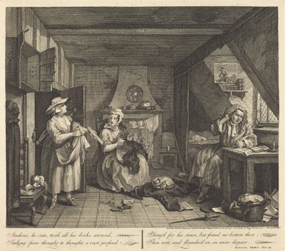 El poeta afligido de William Hogarth