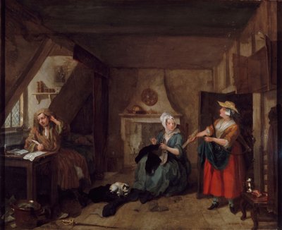 El poeta angustiado de William Hogarth