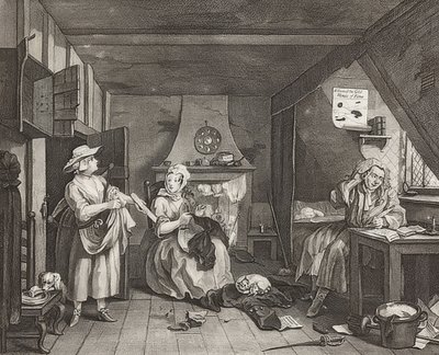 El poeta angustiado. 1736/40 de William Hogarth