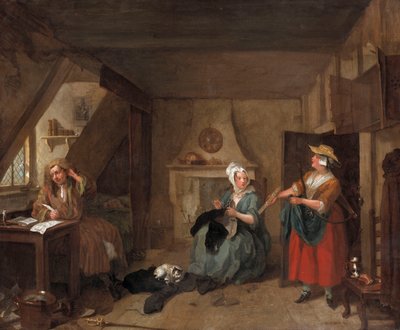 El poeta angustiado, c.1736 de William Hogarth
