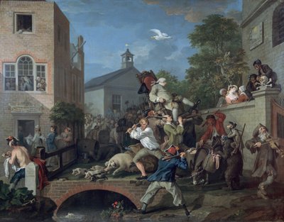 La Elección IV: El Miembro en la Silla de William Hogarth