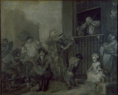 El Músico Enfurecido, c1741 de William Hogarth