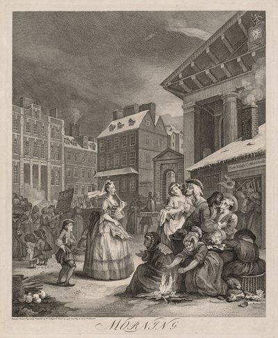 Las cuatro horas del día, 1738 de William Hogarth