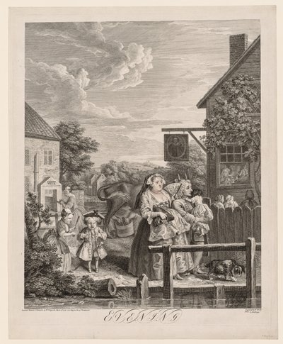 The Four Times of Day:  Evening de William Hogarth