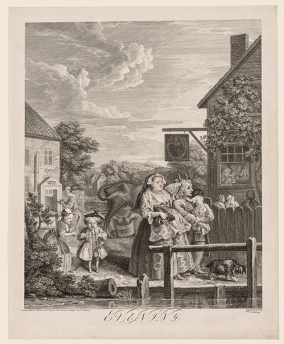 Las Cuatro Horas del Día: Tarde, 1738 de William Hogarth