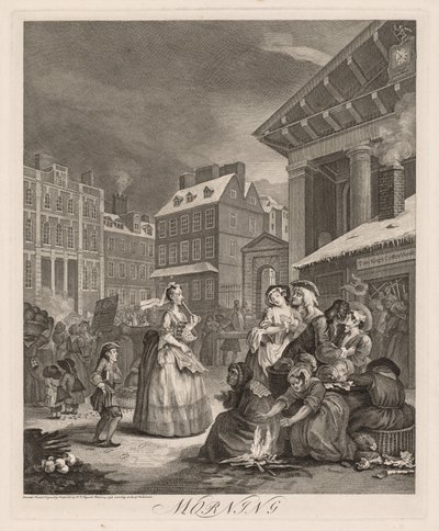 Las cuatro horas del día: Mañana de William Hogarth