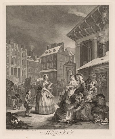 Las Cuatro Horas del Día: Mañana, 1738 de William Hogarth