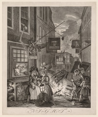 The Four Times of Day:  Night de William Hogarth