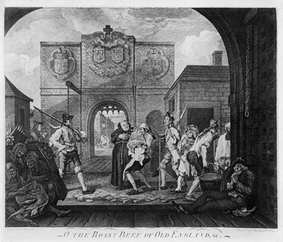 La Puerta de Calais, o El Asado de Ternera de la Vieja Inglaterra de William Hogarth