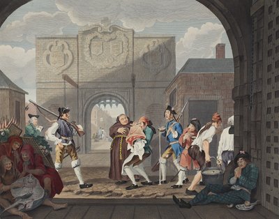 La puerta de Calais, o El asado de ternera de la vieja Inglaterra, ilustración de 