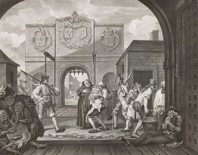 La puerta de Calais, o el asado de ternera de la vieja Inglaterra de William Hogarth