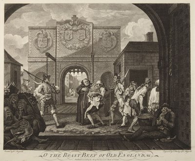 La puerta de Calais o El rosbif de la vieja Inglaterra de William Hogarth