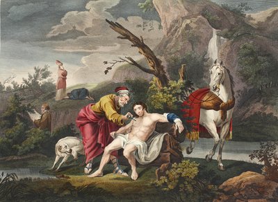 El buen samaritano, ilustración de 