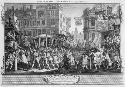 El aprendiz industrioso alcalde de Londres, lámina XII de 