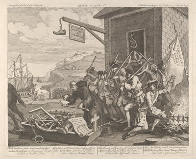 La invasión, lámina 1: Francia de William Hogarth
