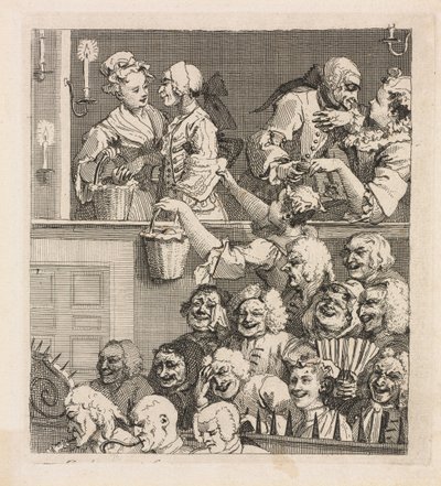 La audiencia riendo, 1733 de William Hogarth