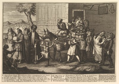 El misterio de la masonería revelado por el Go..., [primera publicación diciembre 1724] reedición posterior de William Hogarth