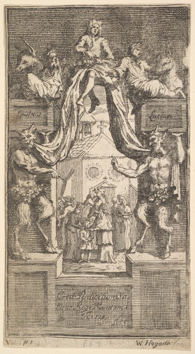 La Nueva Metamorfosis: Frontispicio, Vol.1, 1724 de William Hogarth