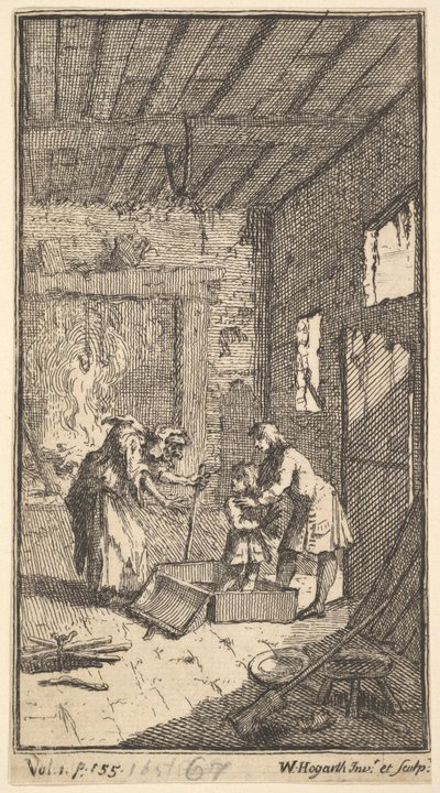 La nueva metamorfosis, Placa 4: Invidiosa libera a Fantasio de William Hogarth