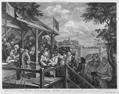 La votación, 1758 de William Hogarth