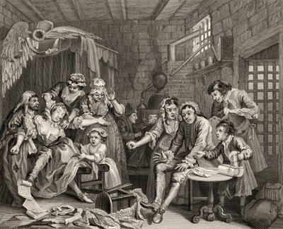 La escena de la prisión, placa VII de 