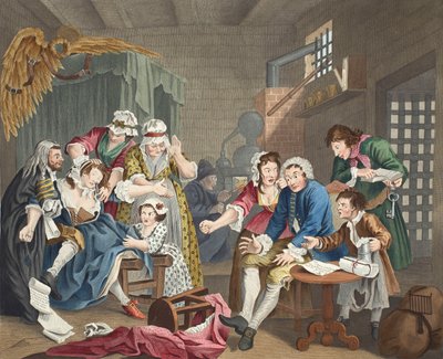 El libertino en prisión, lámina VII, de 