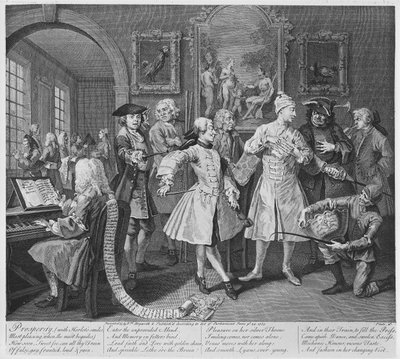 La recepción del libertino, placa II, de 