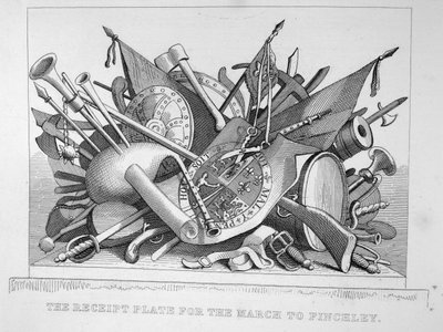 Placa de recibo para la marcha a Finchley, 1755 de William Hogarth
