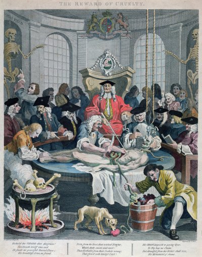 La recompensa de la crueldad, de Las cuatro etapas de la crueldad, grabado por Thomas Cook (1744-1818) 1799 de William Hogarth